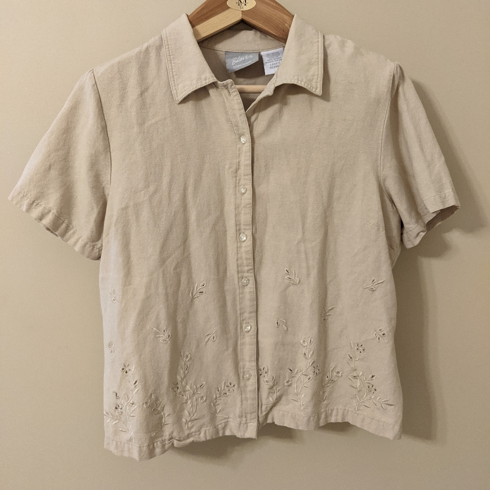 Cream Blair Button Down